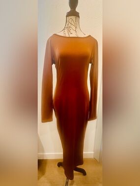 Women’s Long Sleeve Brown Bodycon Dress